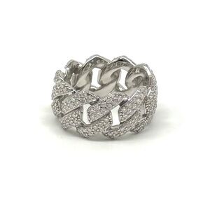 925 Silver, 2.6CTW Moissanite Miami Cuban Ring